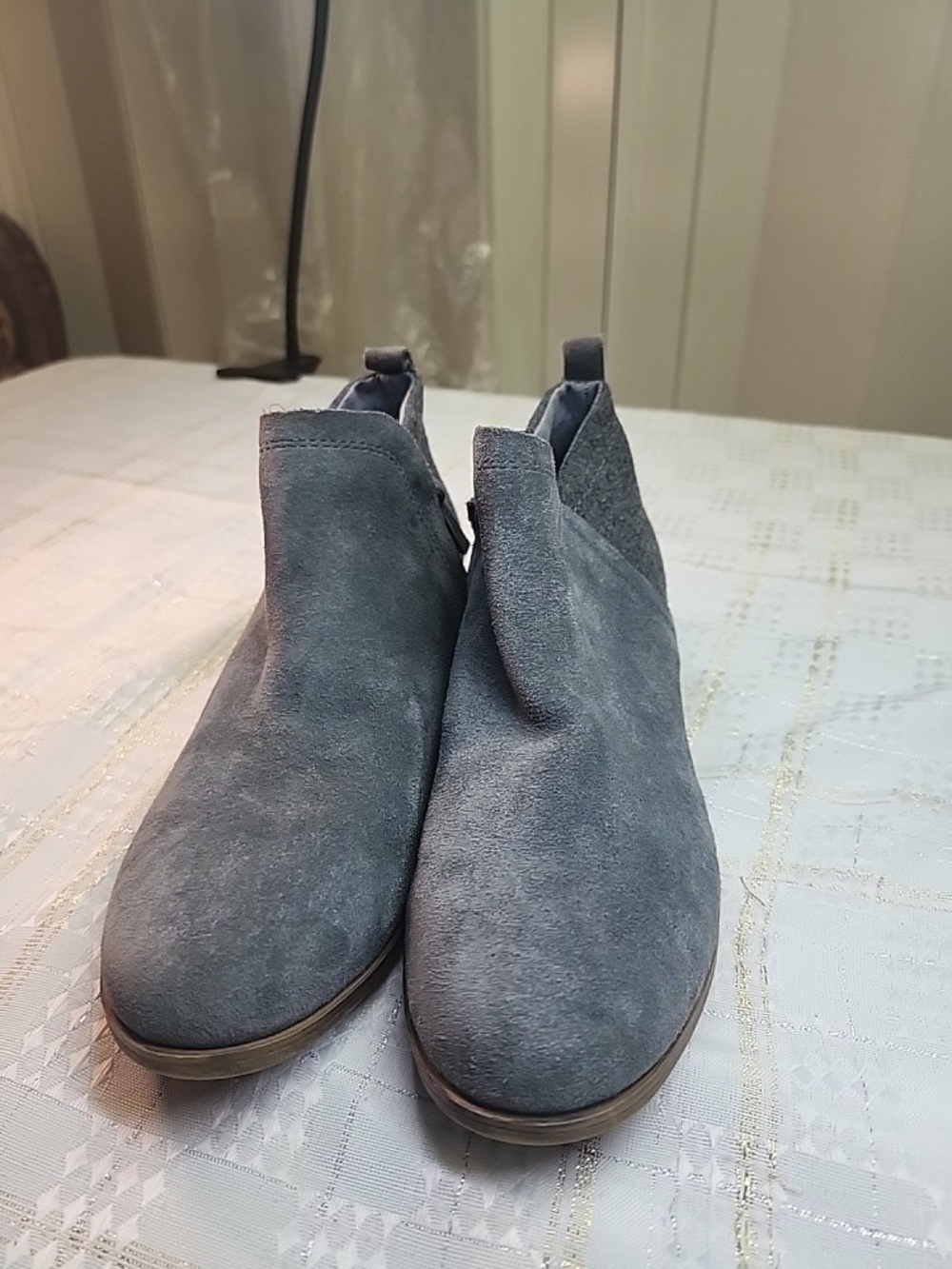 Toms Gray Suede Ankle Boots